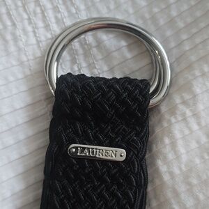 NWT Ralph Lauren Black Fabric Belt Sz Medium